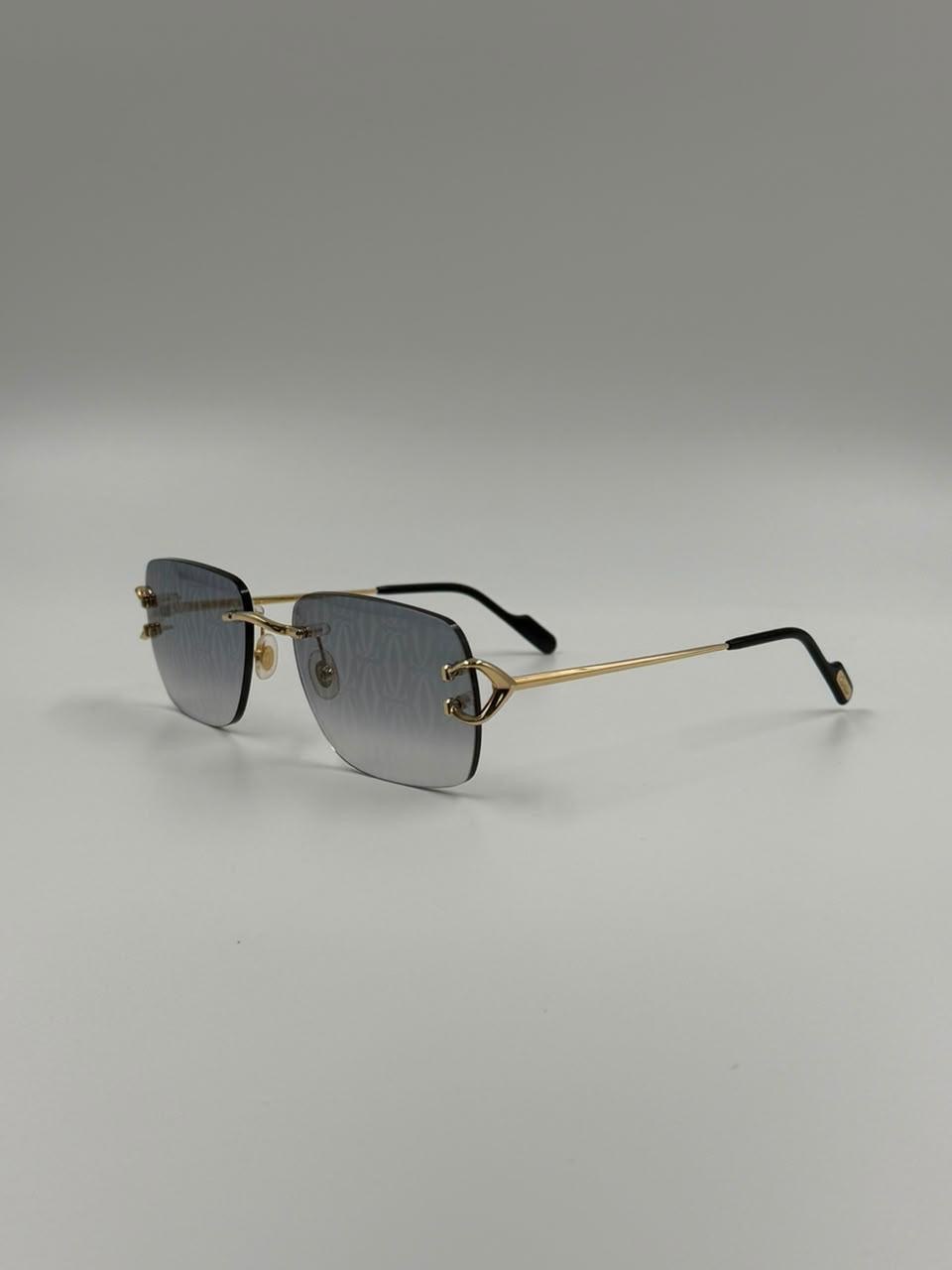 Lightly tinted metal-framed sunglasses