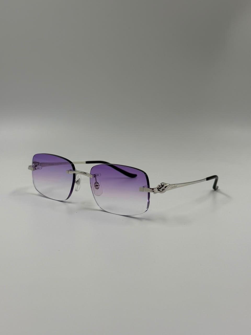 Lilac-lensed sunglasses