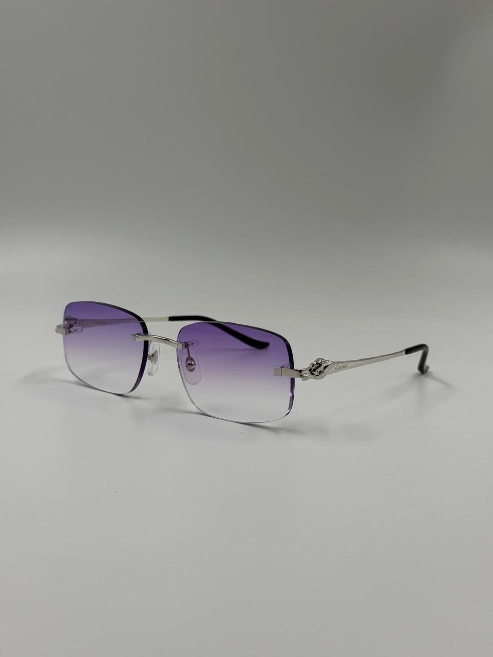 Purple-tinted sunglasses