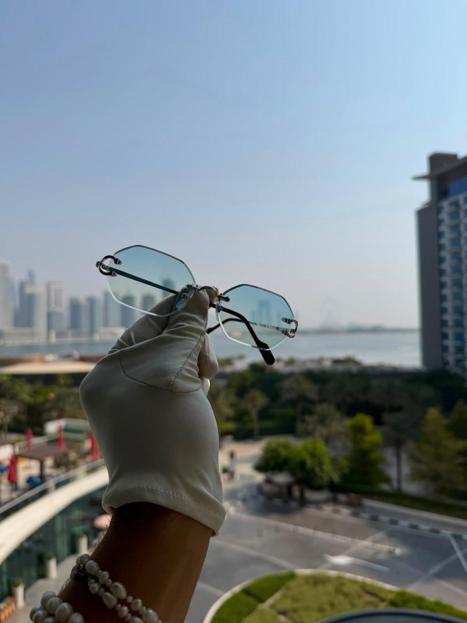 Sunglasses photographed outdoors