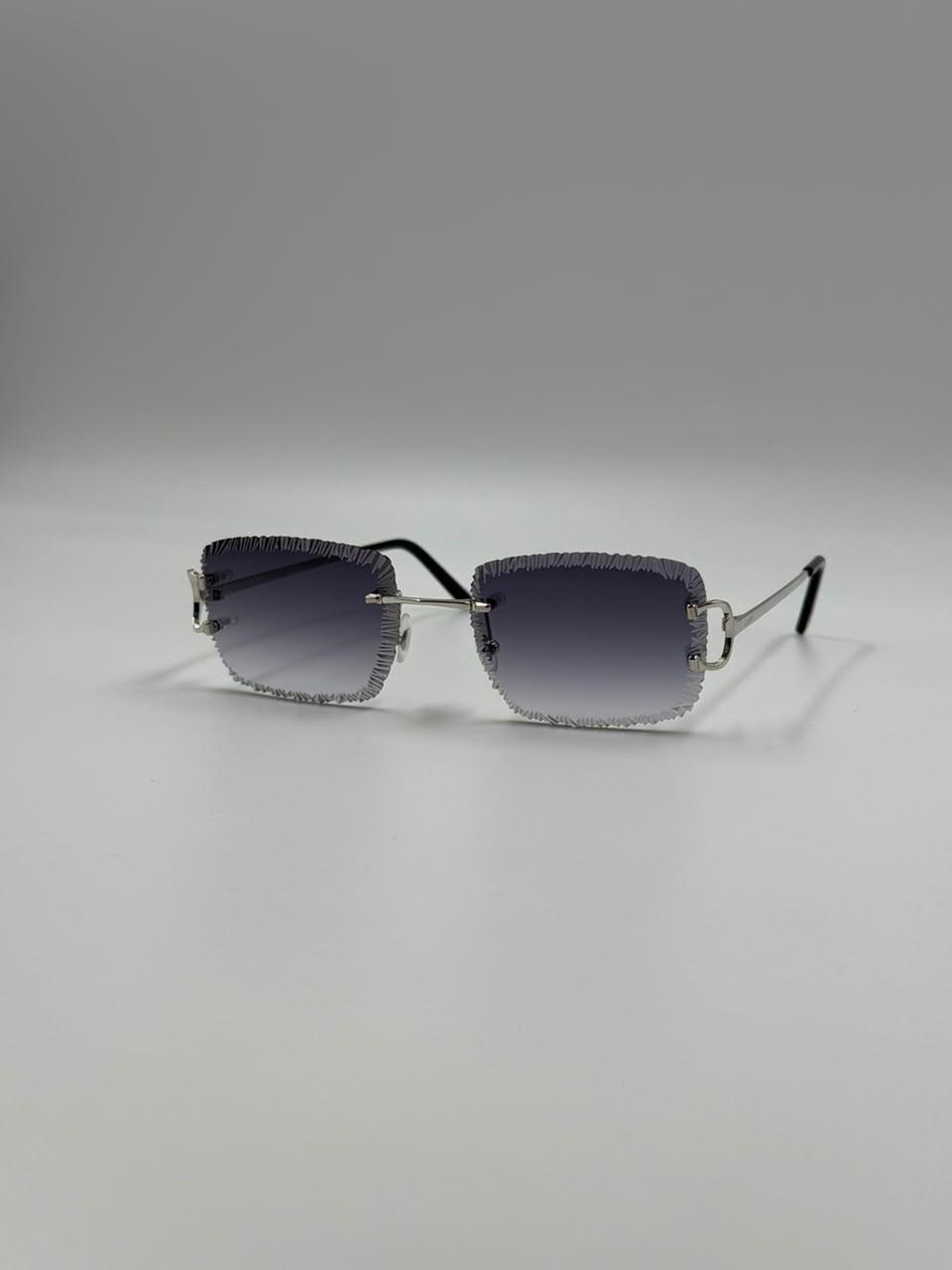 Square sunglasses with pale lenses