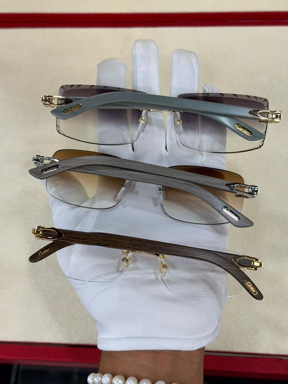 Several frames layered in a display