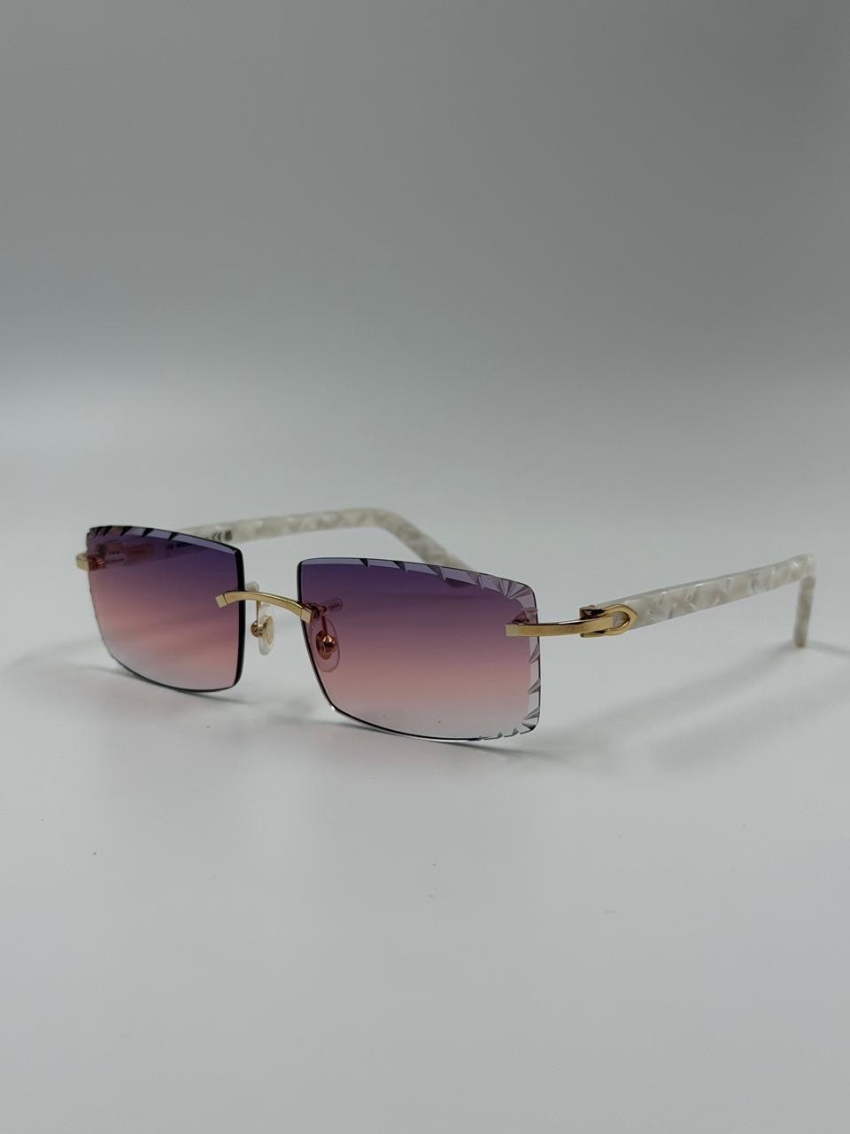 Rose-tinted glasses in profile
