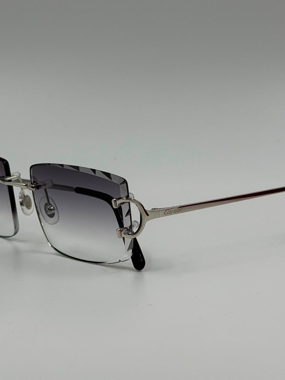 Eyeglass frame with softly shaded lenses