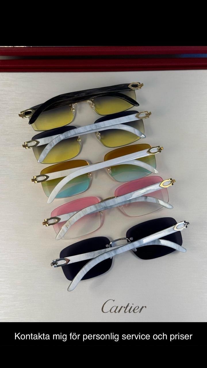 Multicoloured eyewear displayed together